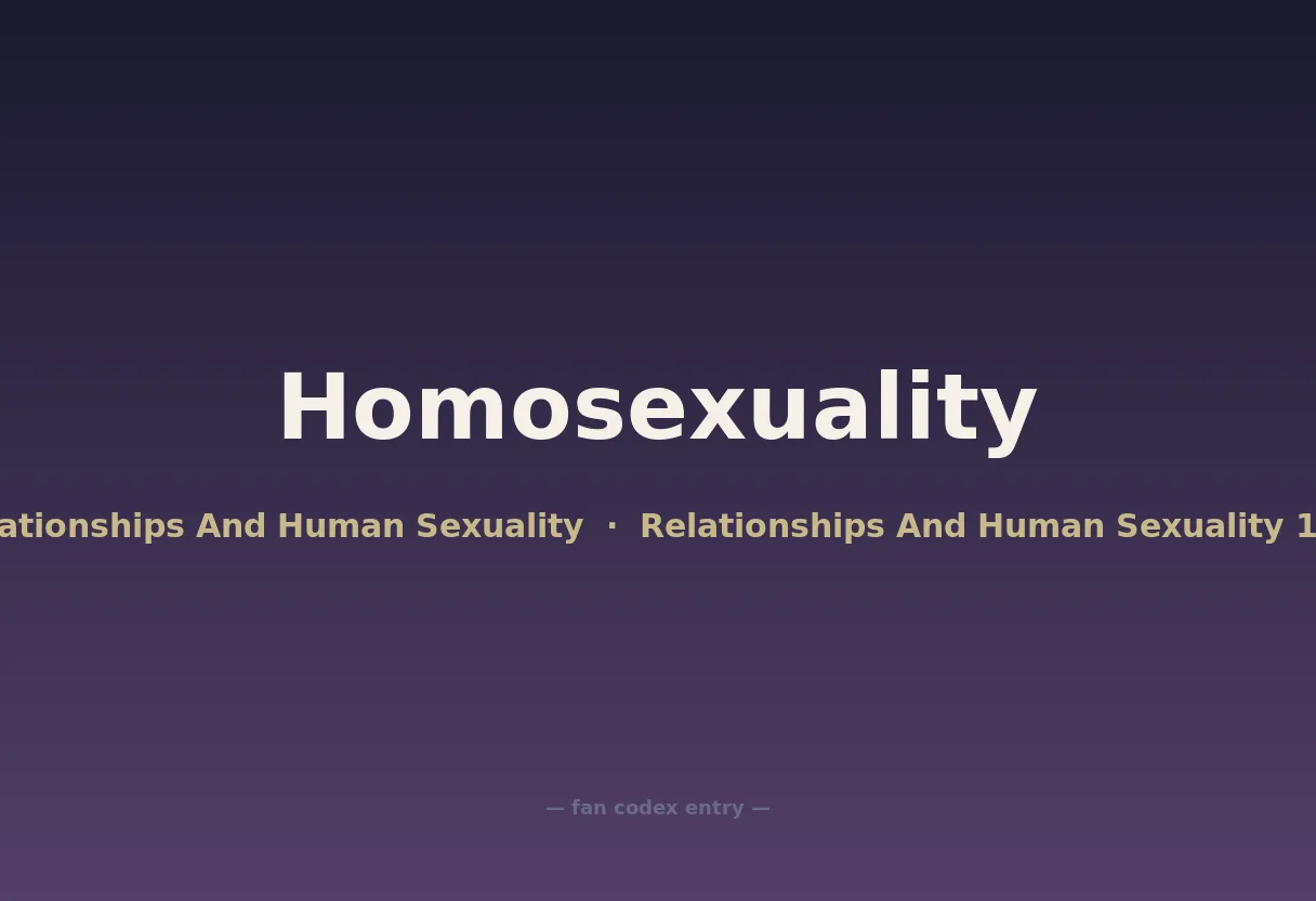 Homosexuality