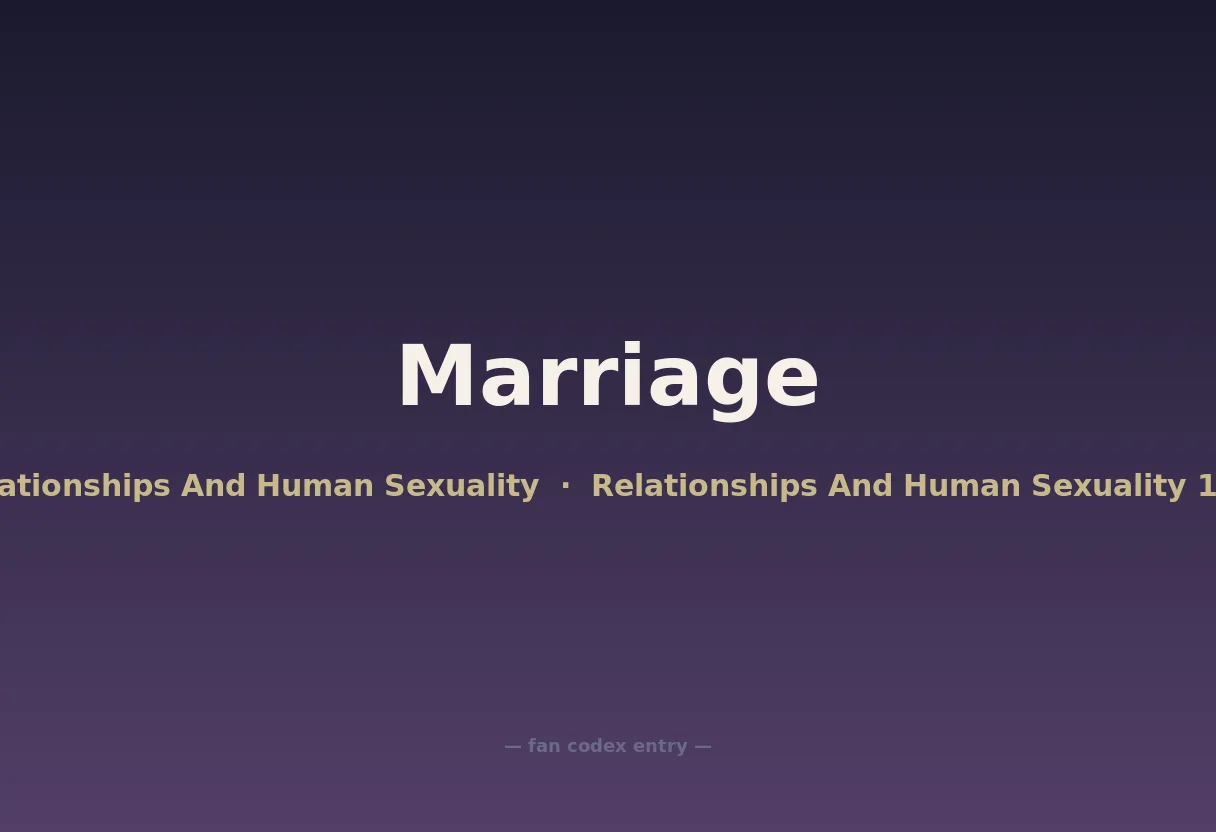 Marriage