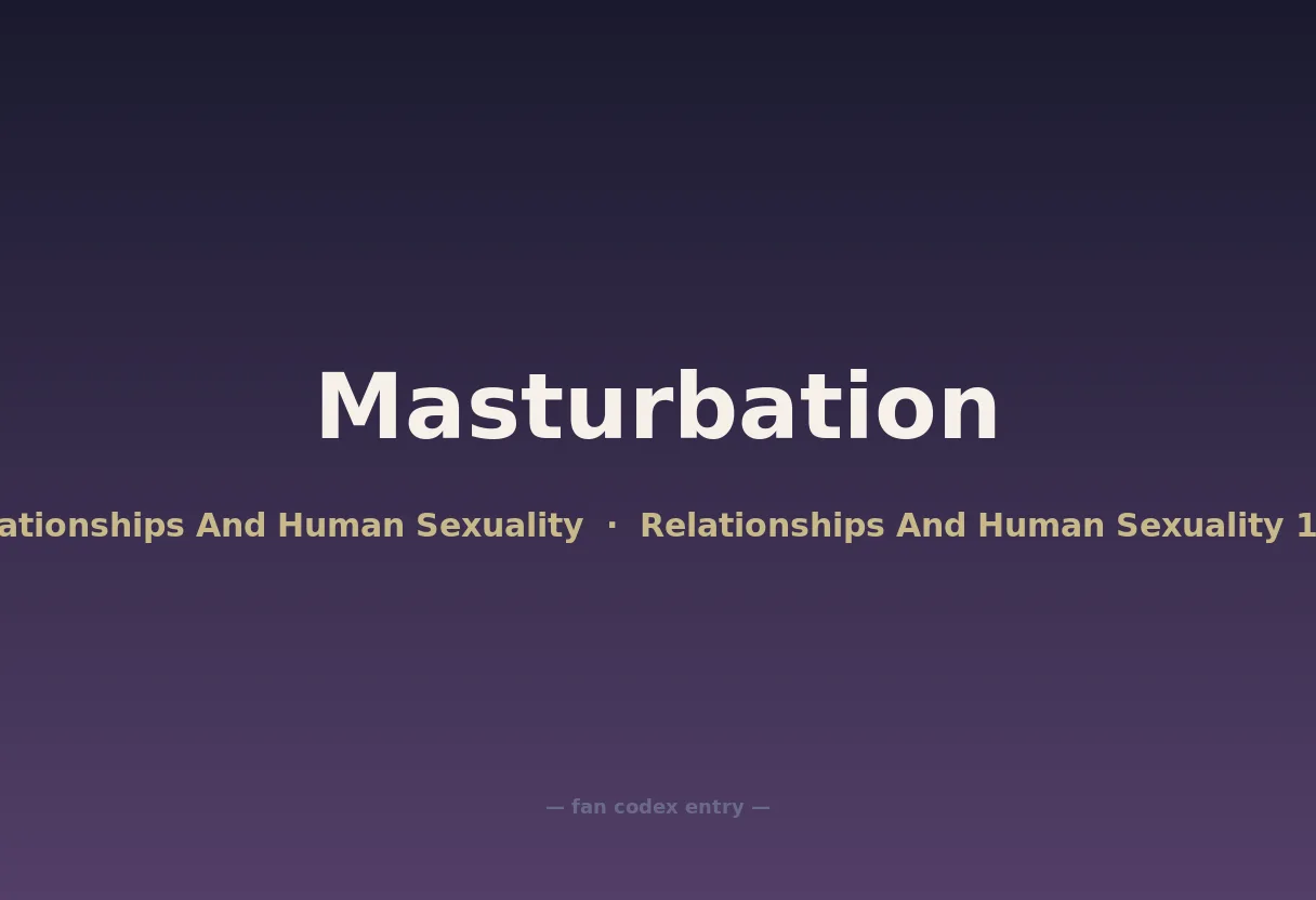 Masturbation