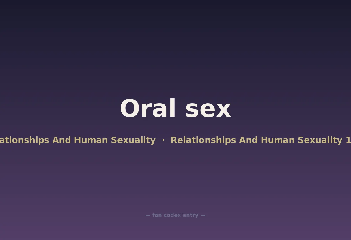 Oral sex