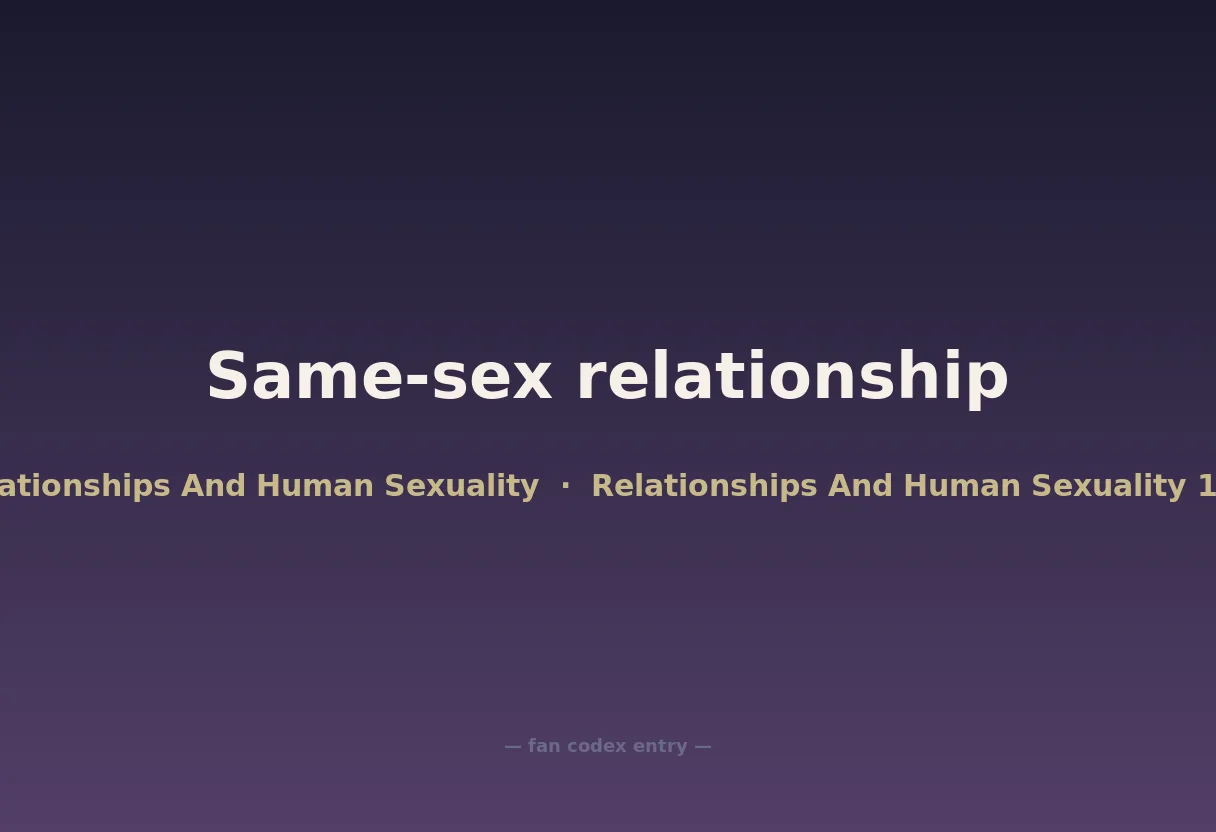 Same-sex relationship