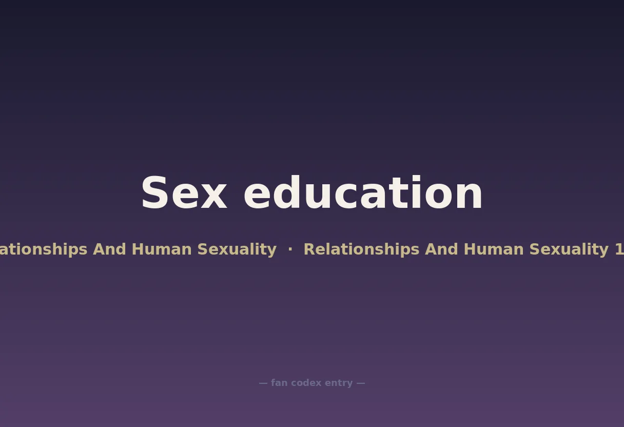 Sex education